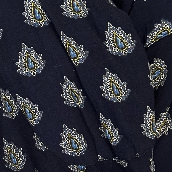 Anthropologie Maeve Paisley Bandana Patchwork Motif Midi Knee Length Dress, Sz 2 - Picture 7 of 11